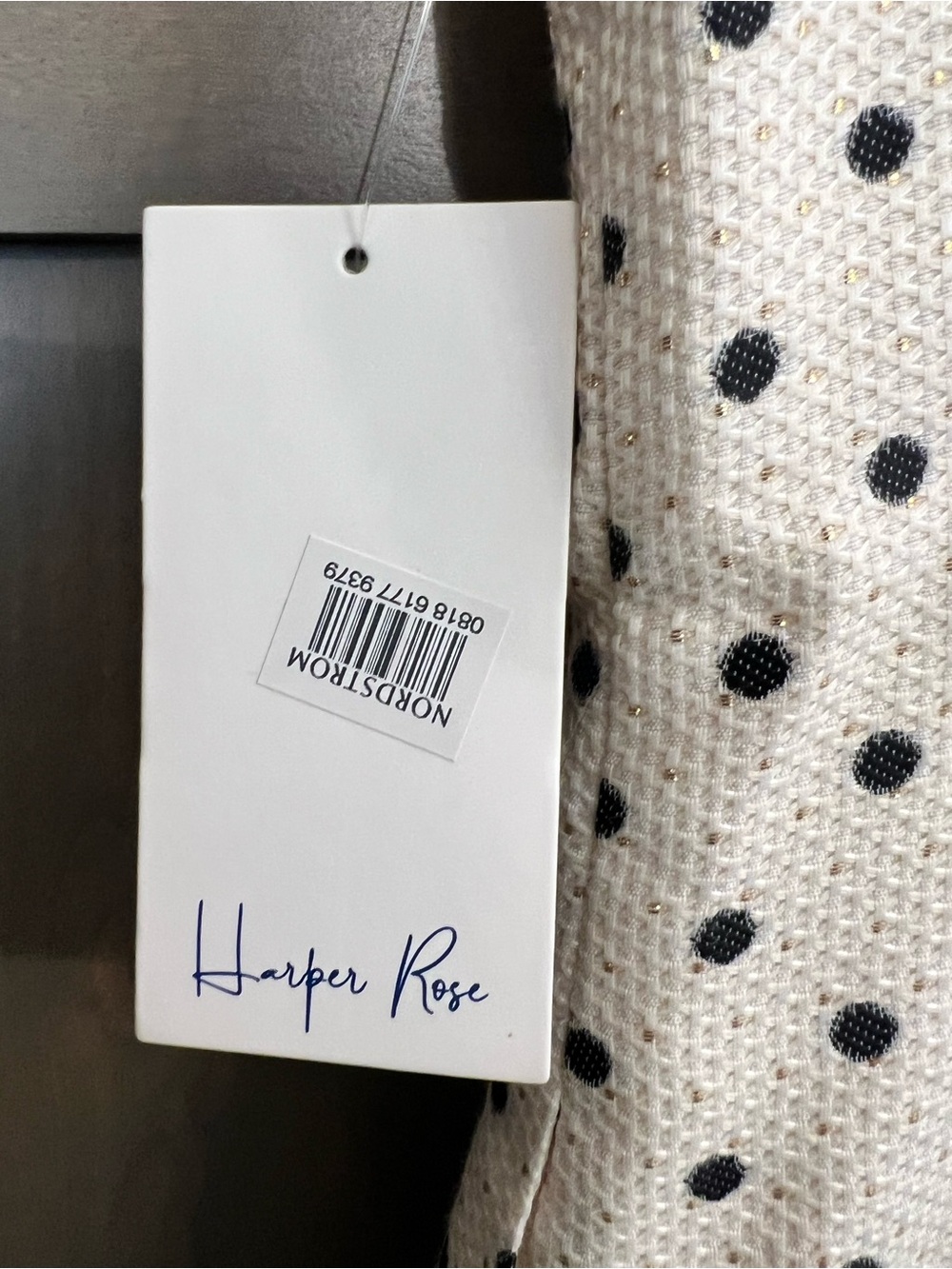 Sleeveless Textured Cream Polka Dot Ruffle Front Dress - Picture 6 of 10